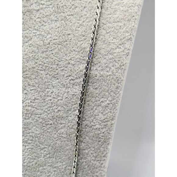 Vintage Napier Silver Tone Flat Chain Necklace 30.5 Inch 1970s 1980s - Picture 4 of 8